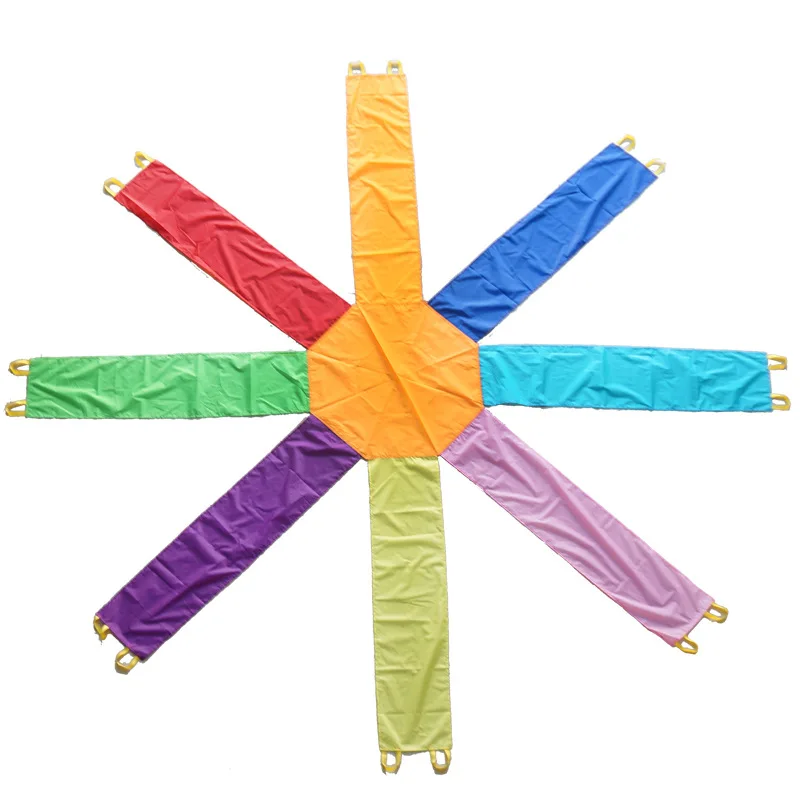 Восьмиугольная забавная игра зонтик открытый игрушки раннее образование детский сад чувство обучения Радуга зонтик командная игра