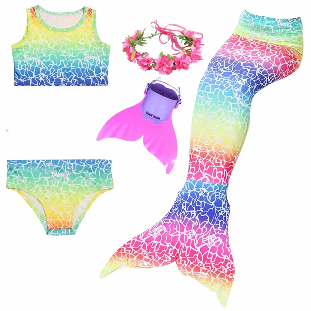 

3 Colors The Little Mermaid Tail Costume Children Mermaid Tail Cosplay Kids for Girl Fancy Swimming Mermaid Tail