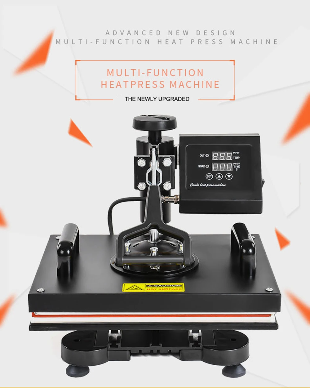 Дизайн 9 в 1 комбинированный термопресс машина, 110 V-240 V теплопередача/сублимационная машина, сублимационный принтер для кружек/колпачков/футболок Et