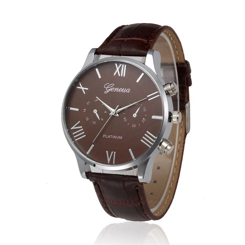Luxury Fashion Men Watches Retro Design Leather Band Analog Alloy Quartz Wrist Watch Brand Clock Relogio Masculino M08 (1)