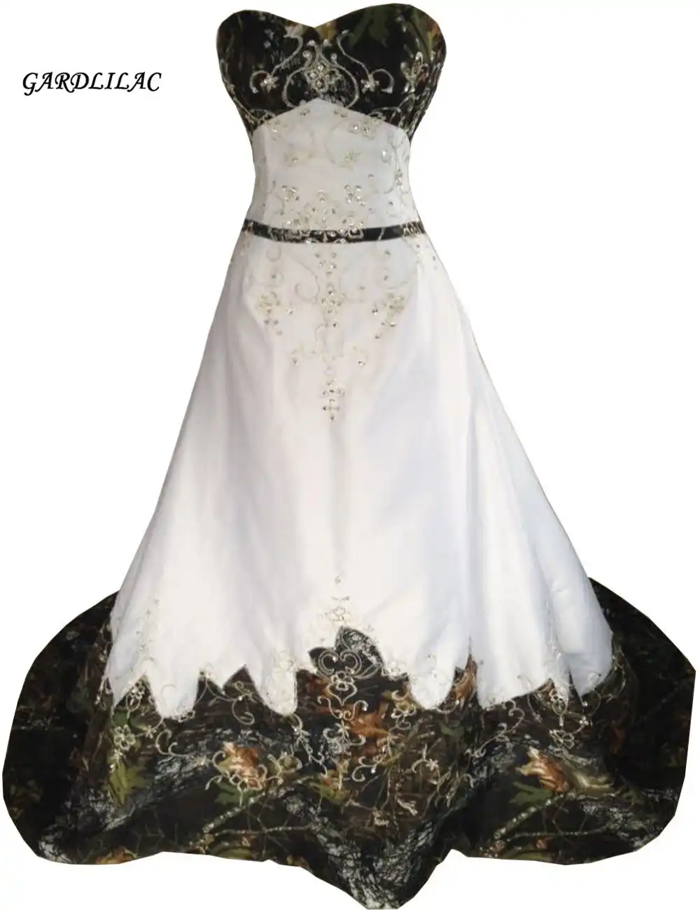 white camo prom dresses