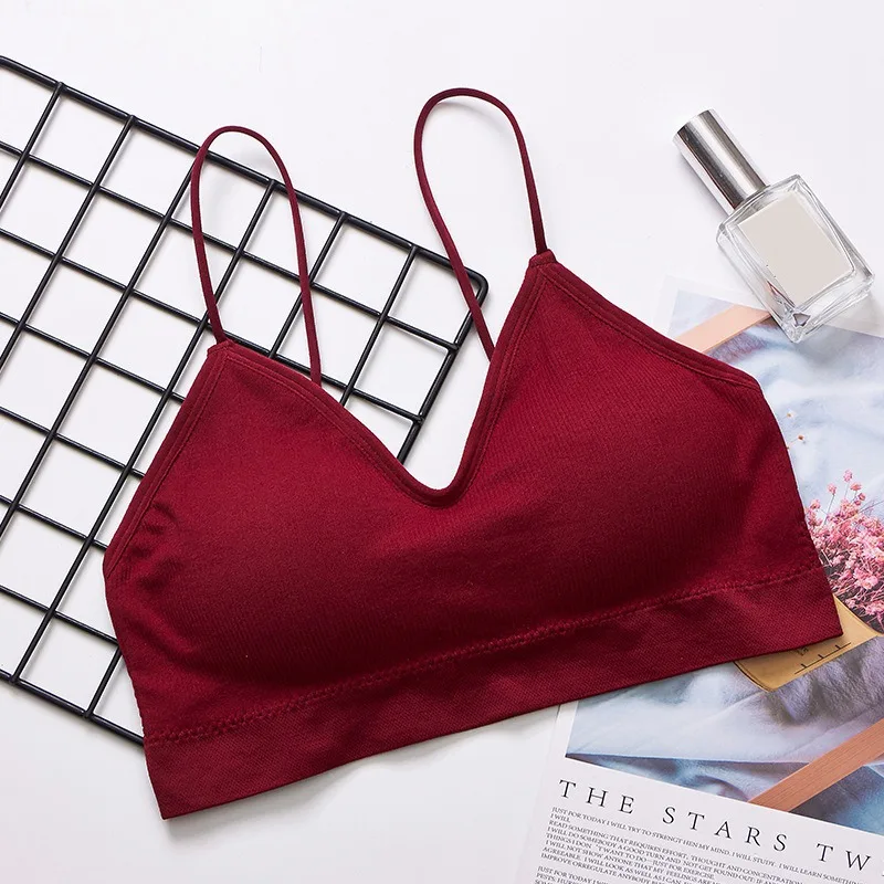 

Women Padded Bra Top Push Up Wireless Tube Tops Bralette Sexy Lingerie Strap Tank Top