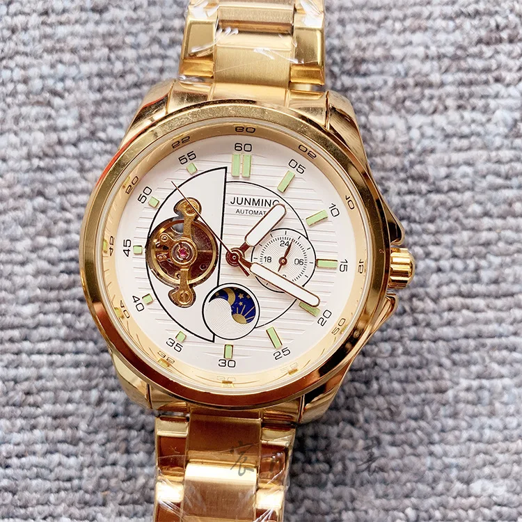 

2019 Men's Automatic Mechanical Watches Steel Strap Waterproof Luminous Tourbillon Men Wrist Watch Male Boy Clock Reloj Hombre F