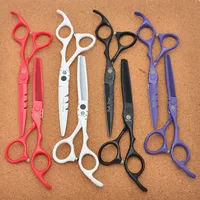 Purple Dragon 5.5'' Hairdressing Scissors Japan 440C Barber Cutting Scissors Thinning Shears Hair Scissors Dropshipping Z1010 2