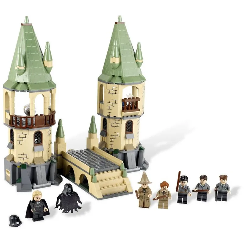 

New Harry Potter Serices Hogwarts Castle Defense War Blocks Bricks Compatible With legoINGLY 4867 Model Building Toys Children