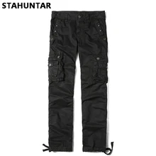 Летние брюки мужские хлопок военных молнии мужчины грузовые брюки кнопка карманы повседневная тактический черный army green khaki брюки мужчины 40