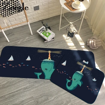 

Zeegle Cartoon Doormat Tea Table Floor Mat Soft Carpet For Children Non-slip Kitchen Mat Bathroom Rug Bedroom Carpet Bedside Rug
