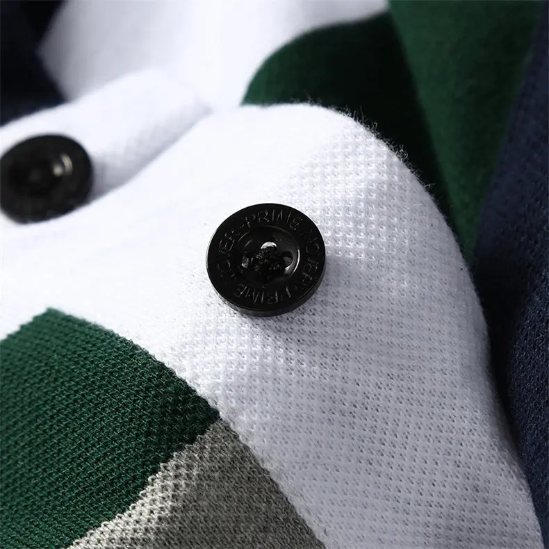 Summer Polos Men Shirt Cotton Striped Short Brand Mens Polo Male Top Tees Fast Dry Breathable Tshirt Men Clothing Boy Drop Ship-6