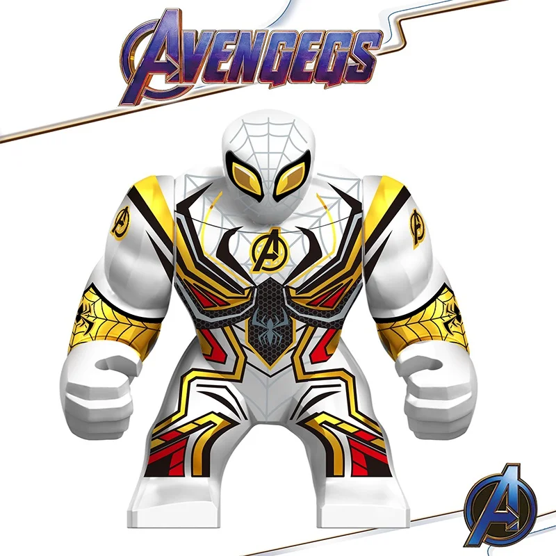 

Legoed Avengers 4 Endgame Marvel Iron Man SpiderMan Thanos Infinity Gauntlet Playmobil Building Blocks Figures Toys For Children