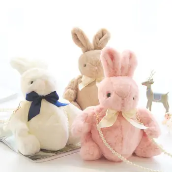 

Mini Phone Clutch Bags Luxury Handbags Women Pearl Chains Bags Designer Faux Rabbit Fur Bags Shouder Crossbody Lolita wallet