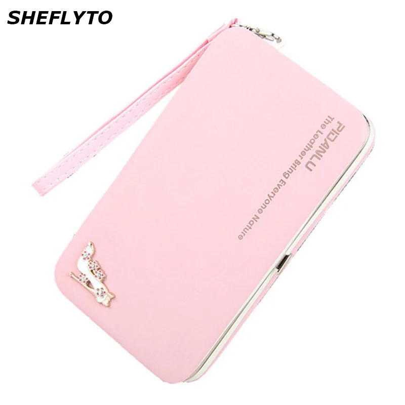 

2018 Luxury Brand Phone Wallets Women PU Leather Clutch Wallets Female Hasp Long Coin Purses Money Bags Credit Card Holders Lady