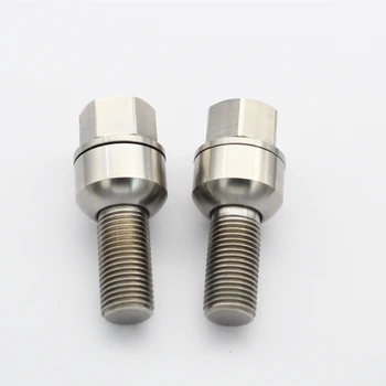 

5pc/lot High quality titanium alloy M14*30mm Hub titanium alloy screw M14*30mm Pitch 1.5mm Car wheel screw