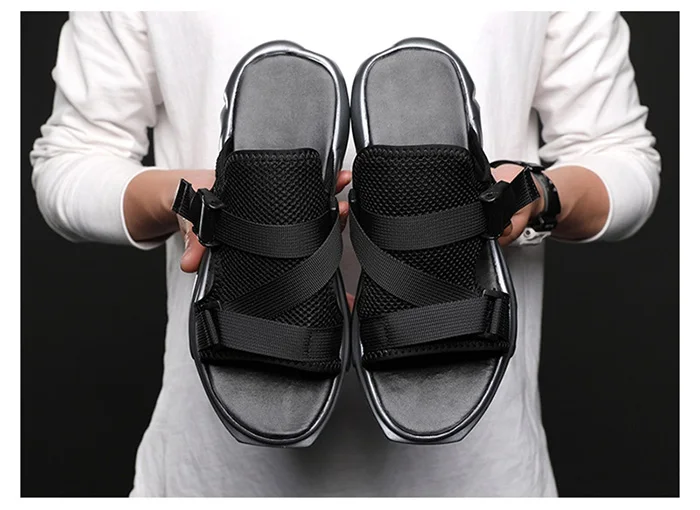 Новые мужские сандалии обувь для пляжного отдыха высокое качество воздушной подушке Вьетнамки удобные черные модные мужские сандалии