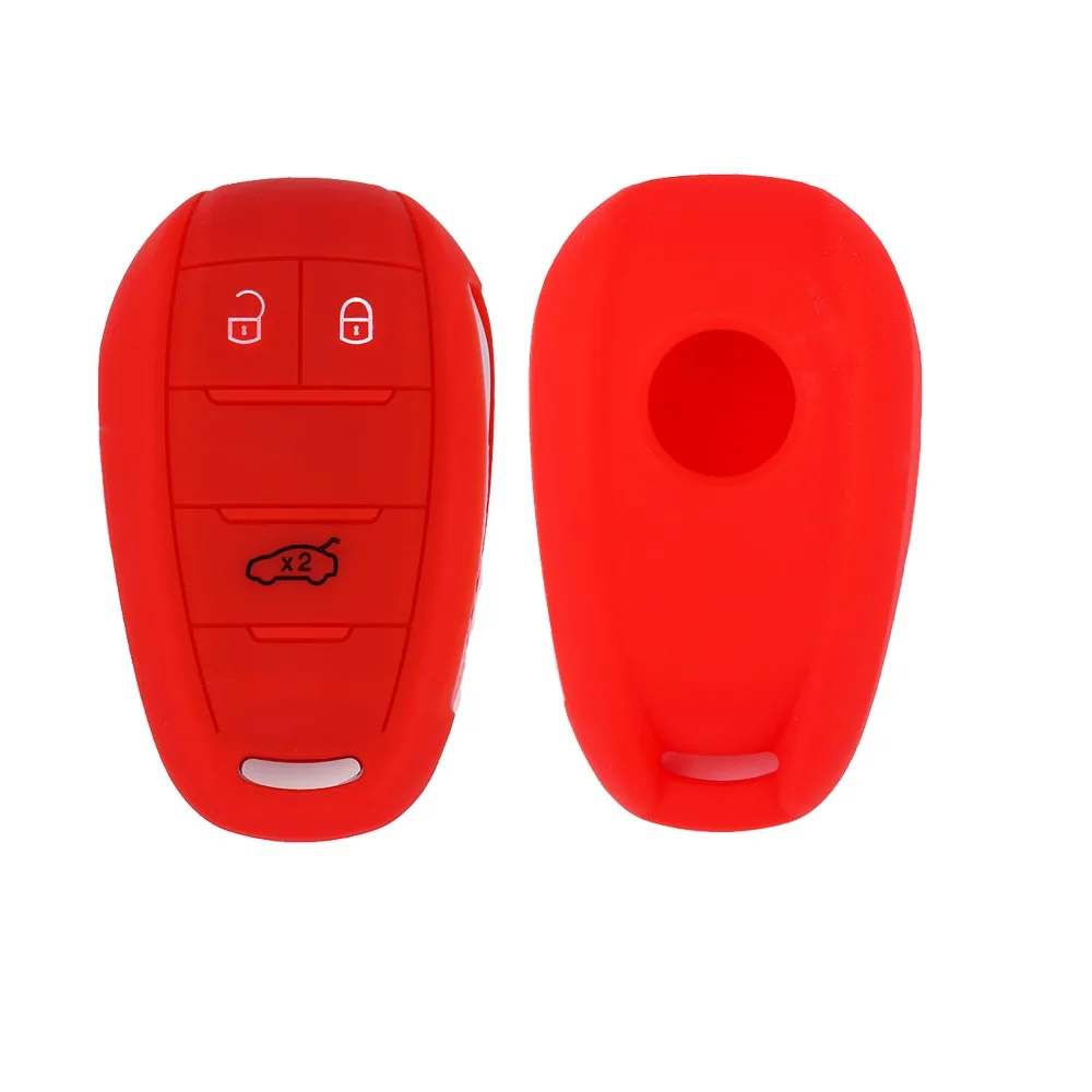 SHDLIFE автомобильный чехол для ключей для Alfa Romeo Giulia Stelvio 3 кнопки Силиконовый протектор