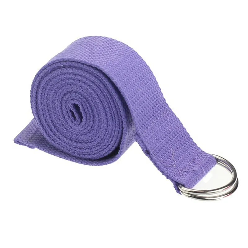 Yoga Stretch Belt d-кольцевой ремень многоцветный хлопок фитнес тренировки веревка фитнес фигура Талия Ноги сопротивление группа для женщин