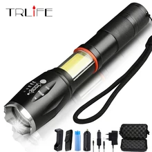 COB Led вспышка светильник L2/T6 Lanter фонарь скрытый флэш-светильник задний супер магнит дизайн 18650 батарея для велосипеда светильник