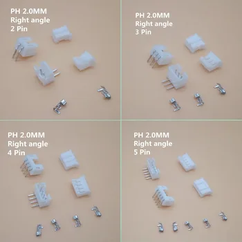 

20 sets 2-12pin 2.0mm Pitch PH 2.0 Terminal/Housing/Right Angle Pin Header Connector Wire Connectors Adaptor Kit PH2.0