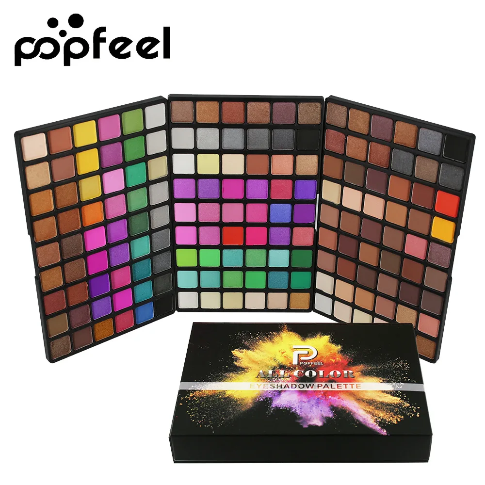 Popfeel 162 цветов палитра теней для век стойкие матовые тени мерцающие легко носить