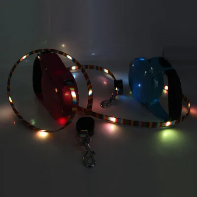 

Pet automatic telescopic traction rope 2.5 m USB charging LED light traction dog chain