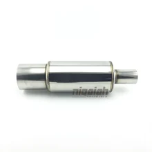 Inlet: 51/63mm Car Muffler, Universal 304 Stainless Steel Car Exhaust Muffler Pipe Tips