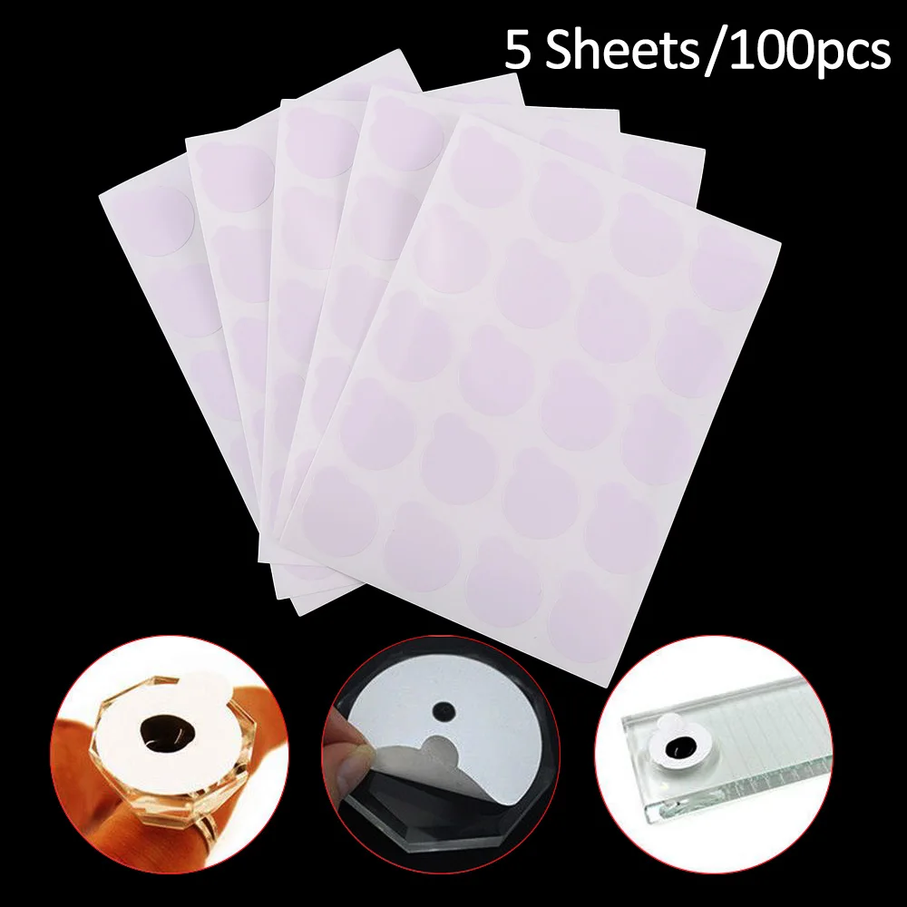 

5 Sheets Disposable Eyelash Glue Holder Pallet Paper 2.5cm Eyelash Extension Glue Pads Stand on Eyelash Durable Beauty Tool