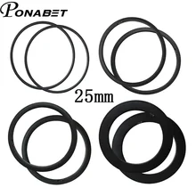 PONABET 25 мм ширина 38 мм/50 мм/60 мм/88 мм клинчер/трубчатые полные карбоновые Ободы/круги 700c углеродистой колесной набор