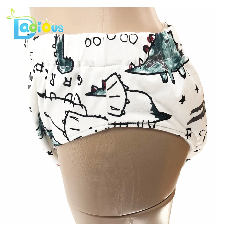 Мягкая ткань с принтом динозавра и бумажные подгузники брюки abdl ...