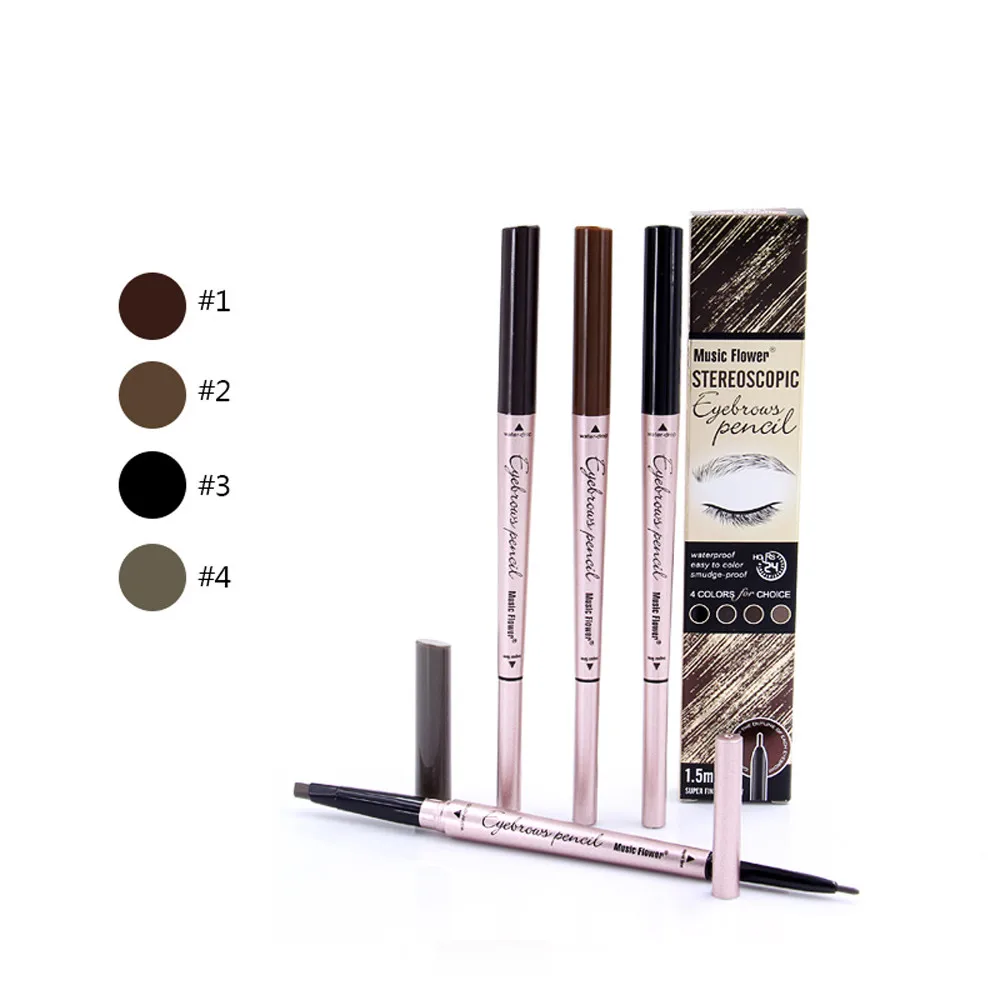 

2 in 1Waterproof Thin and Thick Eyebrow Pencil With Brush Makeup Cosmetic Tool ong-lasting Makeup Beauty Tools#121