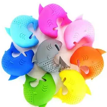 Силиконовые фильтры для заварки чая в форме акулы ситечко для заварки пустых чайных пакетиков для заварки листьев
