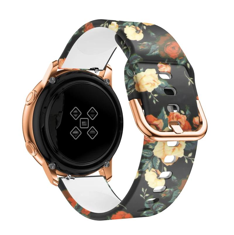20 мм смарт-часы ремешок для samsung Galaxy Watch Active 42 мм спортивный мягкий силиконовый сменный Браслет Correa reloj