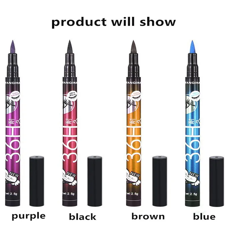 

4 style black 36H pencil eyeliner waterproof pencil precision pen long lasting soft liquid eyeliner cosmetics