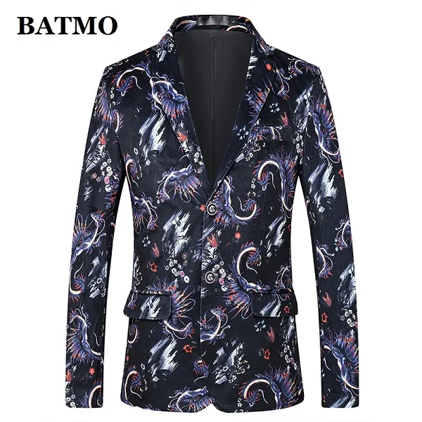 BATMO Новое поступление весенние высококачественные повседневные мужские блейзеры с принтом, мужские костюмы, мужские повседневные куртки, большие размеры 903 - Цвет: SCREEN