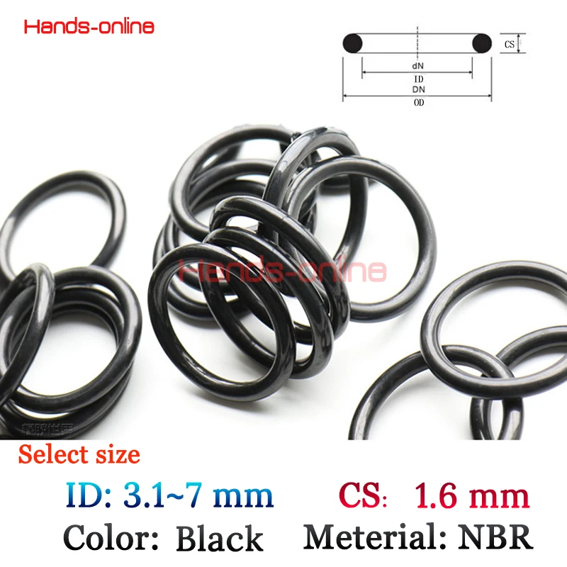 50 x Noir 15 mm OD 2.5 mm épaisseur en caoutchouc nitrile O-Ring OIL SEAL Joints