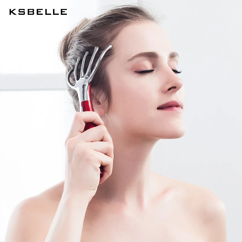 Ksbelle Электрический массажер для головы Вибрационный Спящая лечение мозг снятие