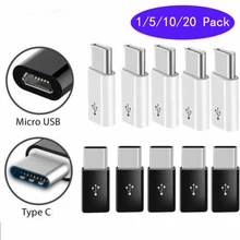 30 шт. USB C адаптер Micro USB для type-C штепсельный кабельный переходник для Xiaomi 8 huawei samsung S9 S10 Белый Черный 20 шт. в упаковке