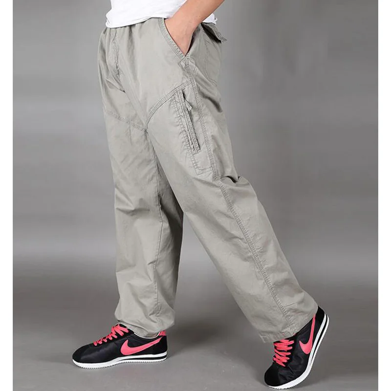 Men's Pants Men Cargo Pants Cotton Loose Trousers Man