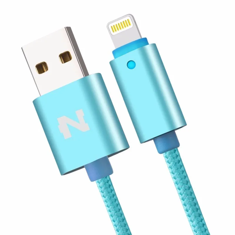 MFI For iPhone5 5S SE 5C 6 Plus ipad 4 mini Air NOHON 150cm LED SMART for Lightning Dock USB Data Charger Cable Line IOS 6 7 8 9 (9)