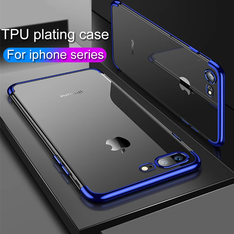 

HICUTE Transparent TPU Silicone Case For iPhone 7 6 6S 8 Plus X XS MAX XR Case iphone 7 x 8 6 6s plus xs max luxury covers
