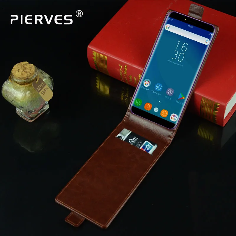 

Pierves Fashion Magnetic PU Leather Card Flip Case Cover For Oukitel C8