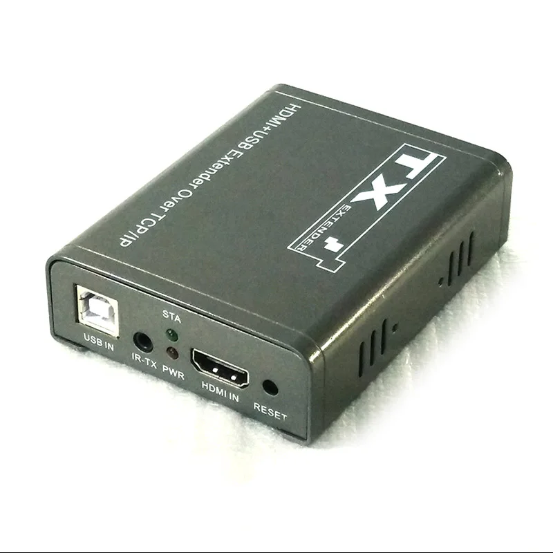 Charmvision IP KVM-120HU 120 м IP KVM USB HDMI удлинитель по TCP IP с ИК-пультом LAN IP KVM расширение USB Беспроводная мышь клавиатура - Цвет: Only Sender TX