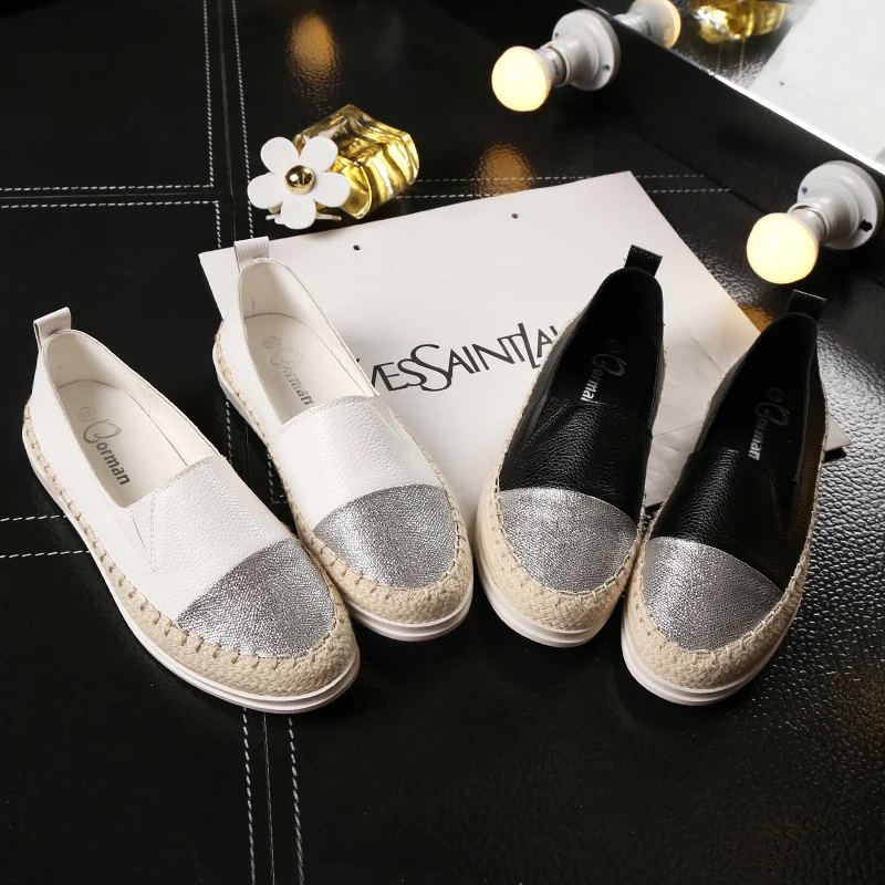 

Dropshiping 2019 Fashion Black Shoes for Women Casual Slip on Loafers Ballerina Flats Nurse Woman Espadrille Tenis Plus Size