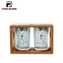 Японский стиль полая керамика цилиндр для палочек ложка нож вилка держатель для хранения влагостойкая столовая кухня художественные аксессуары