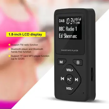 

Portable DAB/DAB+ Pocket Digital Radio Receiver Bluetooth MP3 Player with Earphone Radio Receiver