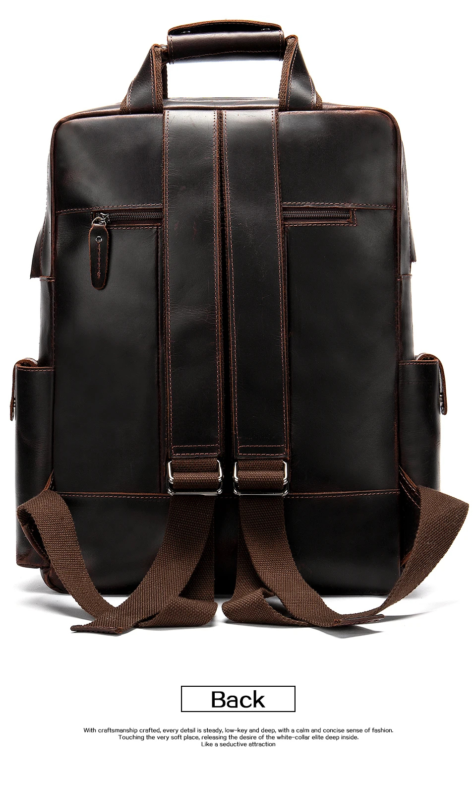 -2_07MVA Men's Backpack Vintage Bag Men Genuine Leather Anti Theft Backpack for Laptop Travel Backpacks Casual Schoolbag Gifts 3506
