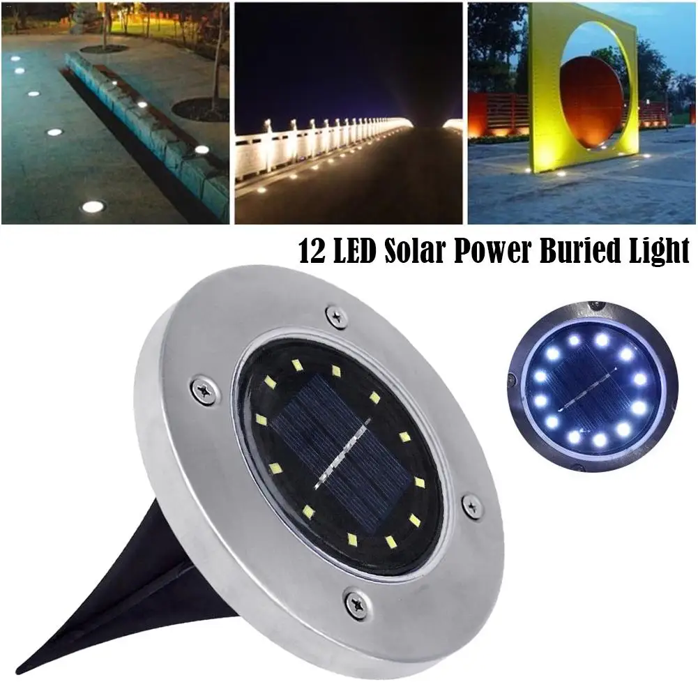 KAIGELIN 12 LED Solar Power Buried Light Ground Lamp Outdoor Path Way Garden Decoration Dropship 6.14 | Лампы и освещение