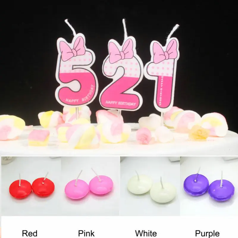 

1Pcs Number 0-9 Cake Candle Pink Butterfly Design Candle minnie mouse Candle Birthday Anniversary Baby Party Decoration DIY
