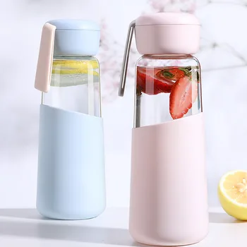 

Korean Simplicity Glass Water Bottles Filter Teacup Sport Bottles Gym Water Bottle Kid Sports Drinking Botellas Drinkware WZD128