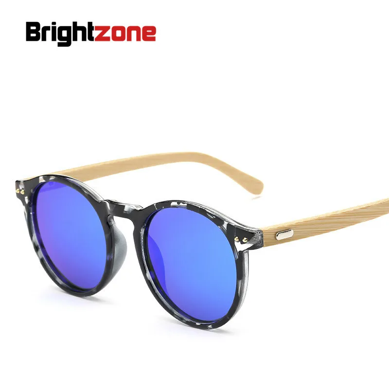 Brightzone Bamboo розовые солнцезащитные очки зеркальные Мужские Роскошные Брендовые женские поляризованные легкие солнцезащитные модные очки красочная рамка винтажные