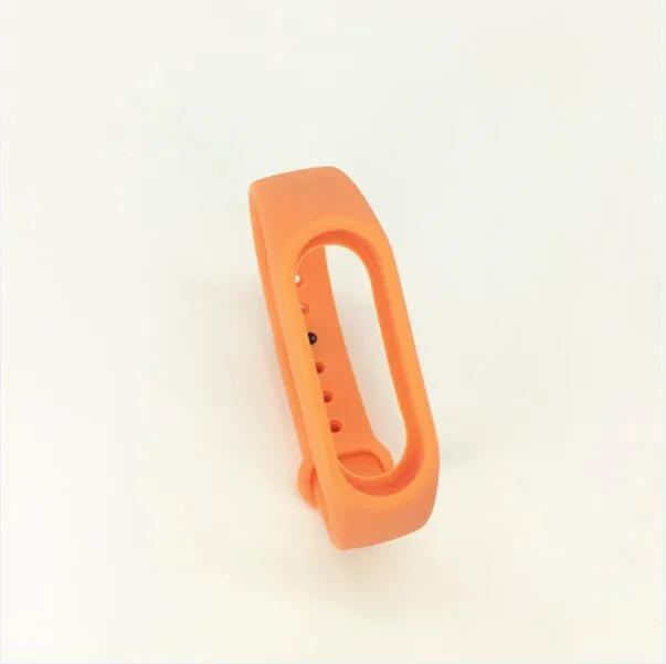 Цветной силиконовый ремешок на запястье, браслет, двойной цвет, сменный ремешок для часов для оригинального mi band 2, Xiaomi mi, ремешок, 2 браслета - Цвет: Orange