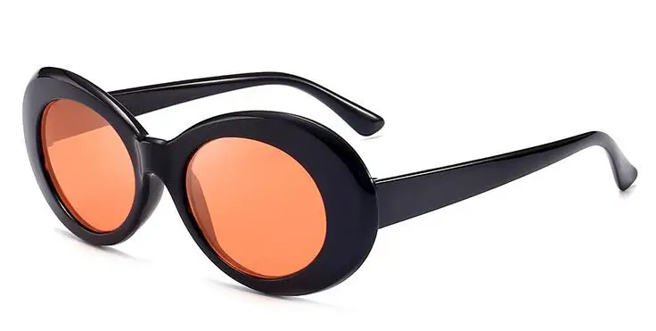 Классические защитные очки, очки в стиле Курта Кобейна, овальные женские солнцезащитные очки, Ретро стиль, солнцезащитные очки для женщин, UV400, Gafas De Sol 9750 - Цвет линз: Transparent red